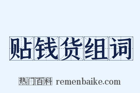 贴钱货组词是什么意思的图片